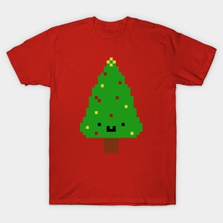 Cute Christmas Pixel Tree T-Shirt